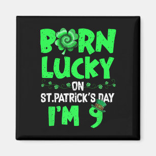 St Patricks Day 9th Birthday Boy Girl 9 Years Old Magnet