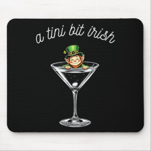 St Patricks Day A Tini Bit Irish Leprechaun Mouse Pad