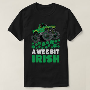 St Patricks Day A Wee Bit Irish Monster Truck T-Shirt