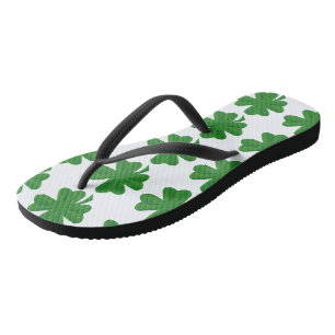 St. Patrick's Day Adult Slim Strap Flip-Flops Thongs