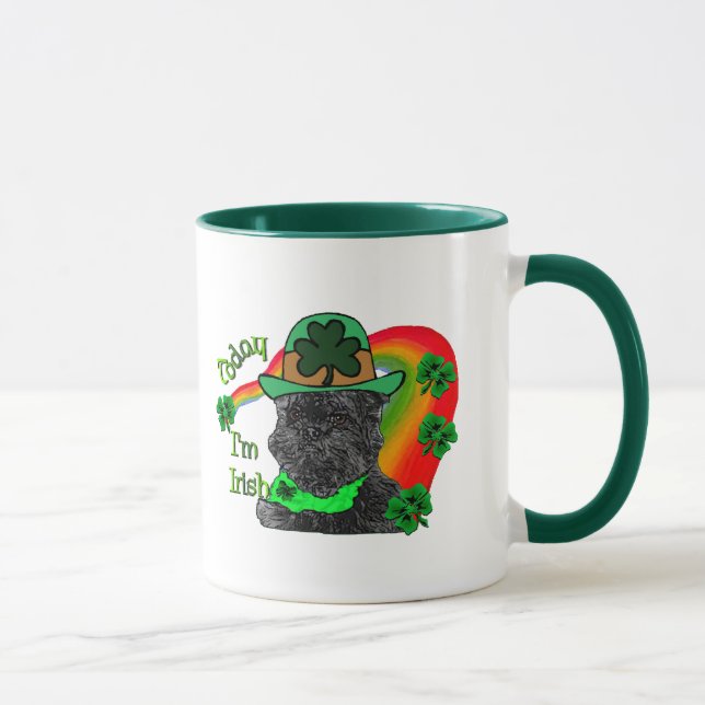 St Patrick's Day Affenpinscher Mug (Right)