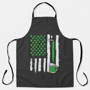 St Patricks Day America Flag Saint Apron