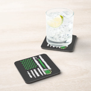 St Patricks Day America Flag Saint Coaster