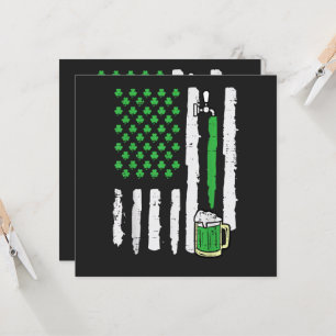 St Patricks Day America Flag Saint Invitation