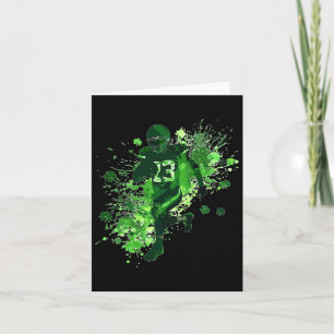 St Patricks Day American Footbyll Shamrock Card