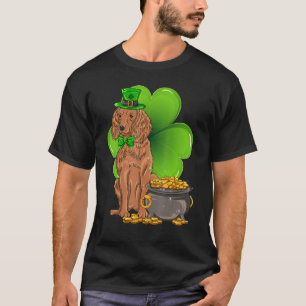 St Patrick's Day American Water Spaniel Shamrock P T-Shirt