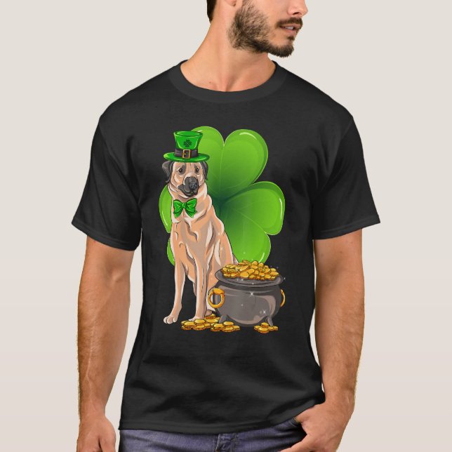 St Patrick's Day Anatolian Shepherd Shamrock Pet D T-Shirt (Front)