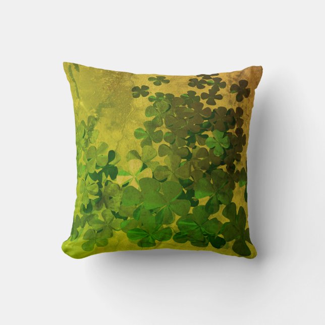 St. Patrick's Day and Good Luck ,‎Four-leaf clover Cushion (Front)