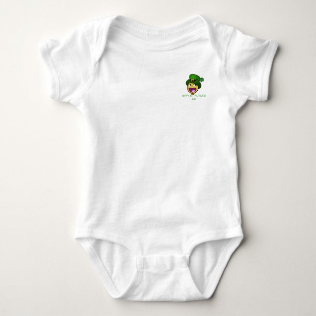 St. Patrick's Day Awesome Face Polo Shirt (Front)