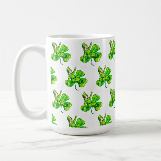 ST. PATRICK'S DAY BABY LEPRECHAUN  COFFEE MUG (Left)