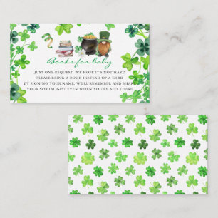 St. Patrick's Day Baby Shower Book Request Enclosure Card