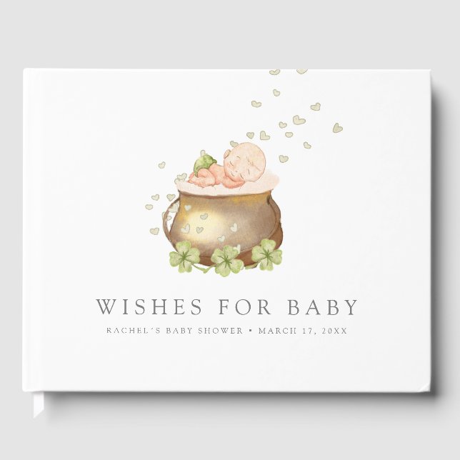 st patricks day baby shower guest book (Front)
