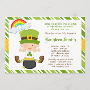 St Patricks Day Baby Shower Invitation