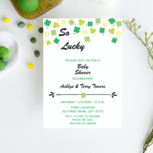 St. Patrick's Day Baby Shower Invitation