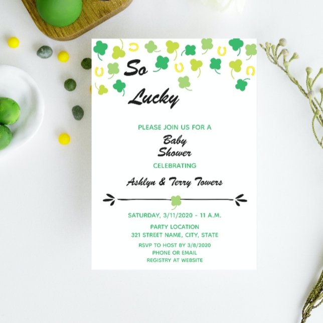 St. Patrick's Day Baby Shower Invitation (Creator Uploaded)