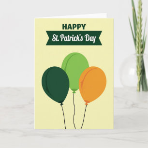 St Patricks Day Balloons Card