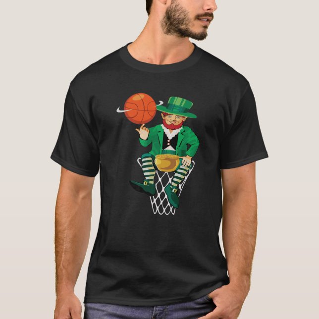 St Patricks Day Basketball T-Shirt (Front)