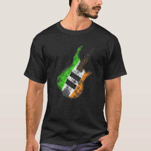 St Patricks Day Bass Guitar Irish Flag Bassist Dis T-Shirt