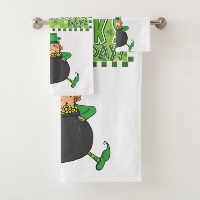 St. Patrick's Day Bathroom Towel Sets (Insitu)