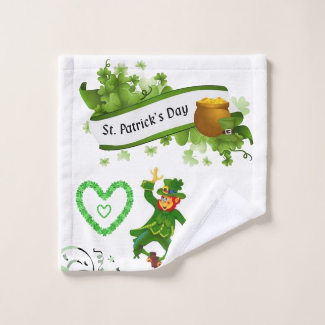 St. Patrick's Day Bathroom Towel Sets (Wash Cloth)