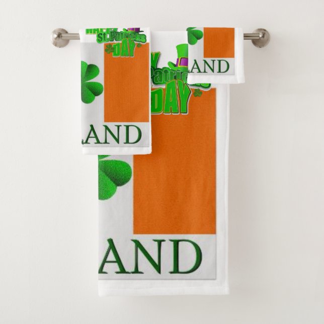 St. Patrick's Day Bathroom Towel Sets (Insitu)