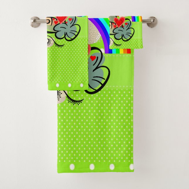 St. Patrick's Day Bathroom Towel Sets (Insitu)