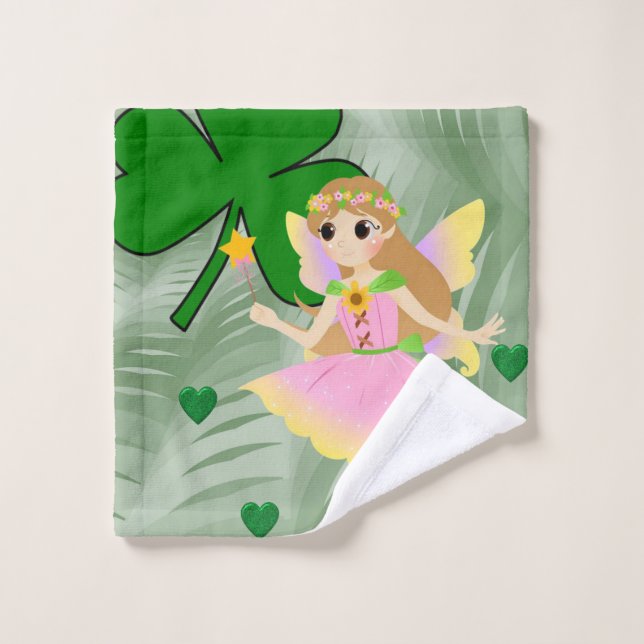 St. Patrick's Day Bathroom Towel Sets Fairy (Wash Cloth)