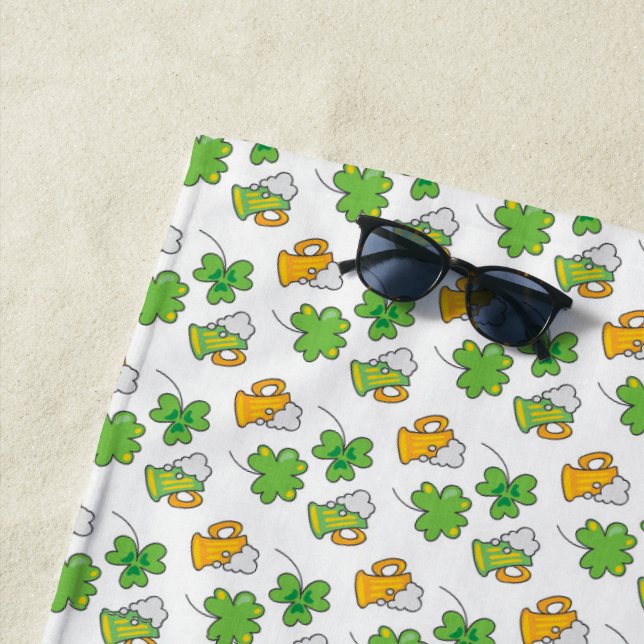 St. Patrick's Day Beach Towel (In Situ)