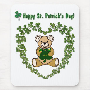 St. Patrick's Day Bear Mousepad