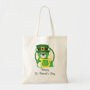 St. Patrick's Day Bear Tote Bag