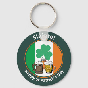 St Patricks Day Beer Key Ring