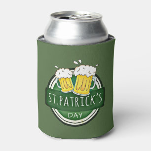 St. Patrick's Day, Beer Mugs, Irish Green Can Cooler