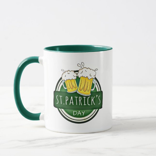 St. Patrick's Day, Beer Mugs, Irish Green Mug (Left)
