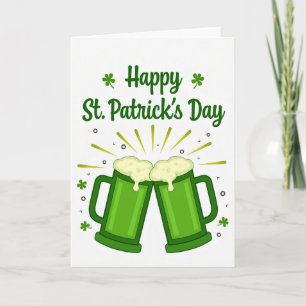 St Patricks Day Beer Toast Card