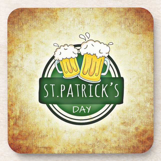 St. Patrick's Day Beers Coaster (Front)