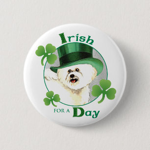 St. Patrick's Day Bichon 6 Cm Round Badge