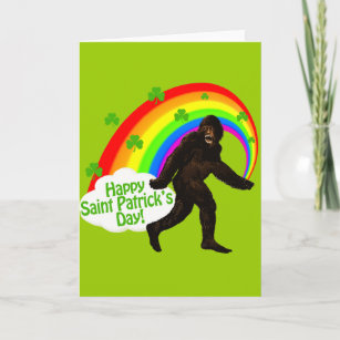 St. Patrick's Day Bigfoot Card