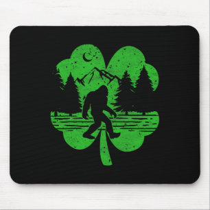 St Patricks Day Bigfoot Irish Sasquatch Saint Padd Mouse Pad