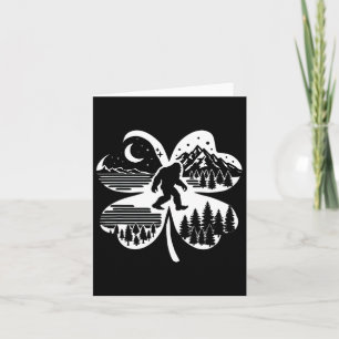 St Patricks Day Bigfoot Irish Sasquatch Shamrock S Card