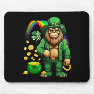 St Patrick's Day Bigfoot Rainbow Patricks Day 17 M Mouse Pad