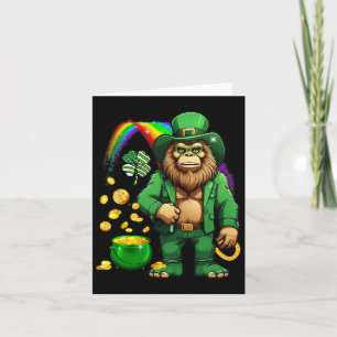 St Patrick's Day Bigfoot Rainbow Patricks Day 2024 Card