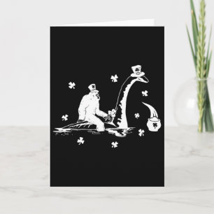 St Patricks Day Bigfoot Sasquatch Saint Paddys Loc Card