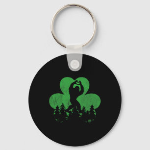 St Patricks Day Bigfoot Sasquatch Shirt Saint Padd Key Ring