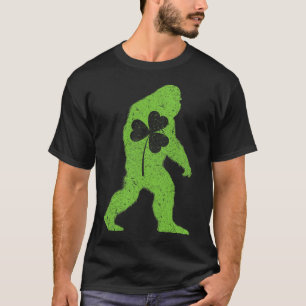 St Patrick's Day Bigfoot Shamrock Men Women Kids B T-Shirt