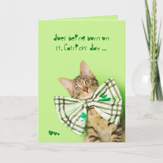 St. Patricks Day Birthday Card (Front)