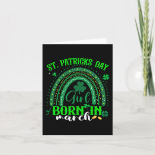St Patricks Day Birthday Girl Born On St Patrick D Card