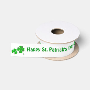 St Patrick's Day Birthday Personalised Name Satin Ribbon