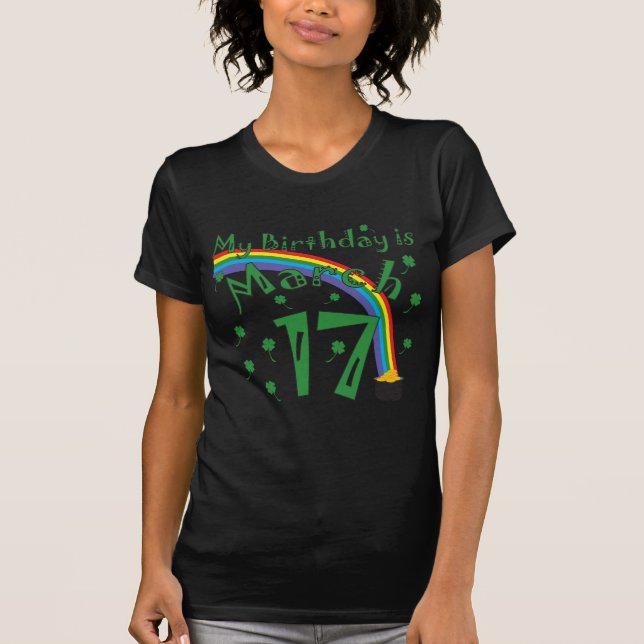 St. Patrick's Day Birthday T-Shirt (Front)