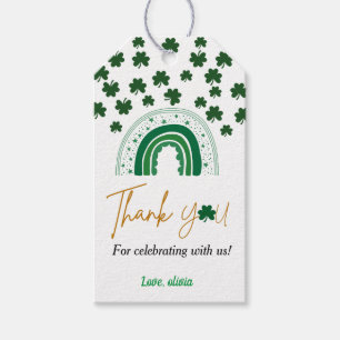 St patrick's day birthday thank you  gift tags