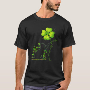 St Patricks Day Black Cat My Lucky Charm Shamrock T-Shirt